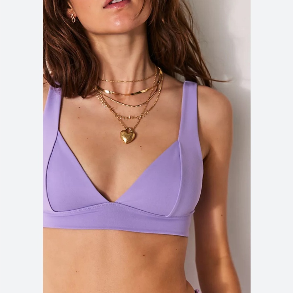 Free People Duo Corset Bralette Women’s Size Medium NWOT Color Lilac